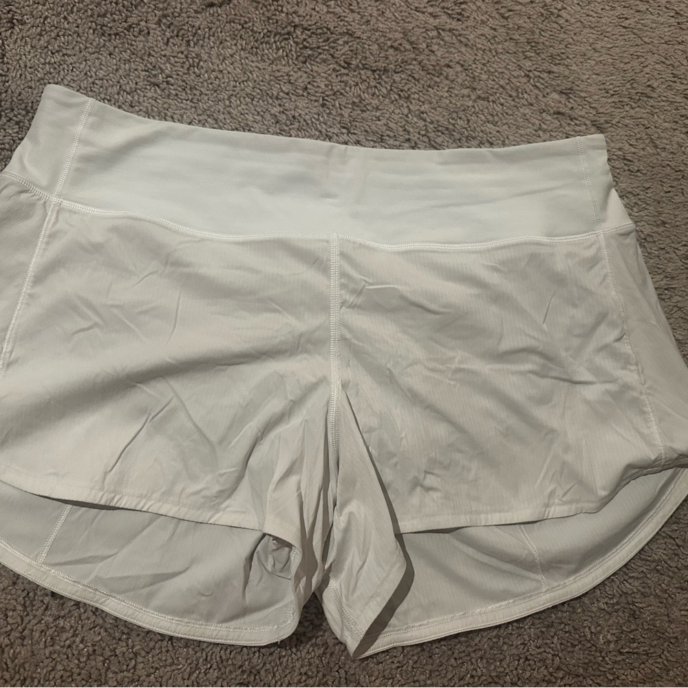 Lululemon Athletica White Athletic Shorts